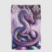 Serviette De Golf Purple Mystic Dragon Gothic (Devant)