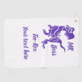 Serviette De Golf Purple Trex le Boss Dino (Horizontal)
