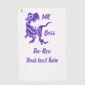 Serviette De Golf Purple Trex le Boss Dino (Devant)