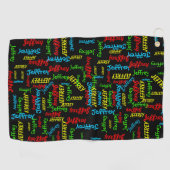 Serviette De Golf Putter à noms répétitifs (Horizontal)