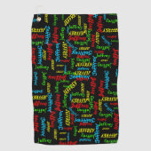 Serviette De Golf Putter à noms répétitifs (Devant)
