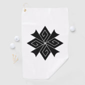 Serviette De Golf Quatre boulons éclair avec clapets tonnerres (En situation)