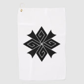 Serviette De Golf Quatre boulons éclair avec clapets tonnerres (Devant)