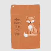 Serviette De Golf Que dit le renard ?? (Devant)