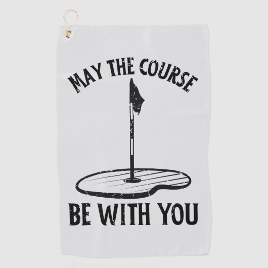 Serviette De Golf Que le terrain soit avec vous Drôle de golf Dons (Devant)