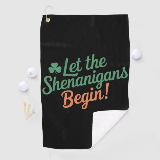 Serviette De Golf Que Les Shenanigans Commencent Un St patrick Irlan (En situation)
