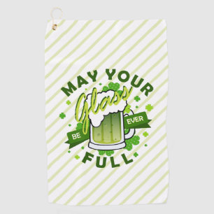 Serviette De Golf Que Votre Verre Soit Plein Bière Verte St. Patrick