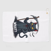 Serviette De Golf Quel Chat Chat Noir Halloween Chat Effrayant Chat (Horizontal)