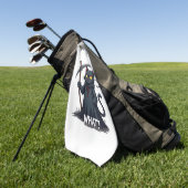 Serviette De Golf Quel Chat Chat Noir Halloween Chat Effrayant Chat (Vert)