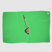 Serviette De Golf Queue de billard et boules de billard (Horizontal)