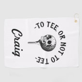 Serviette De Golf Quote de Golfeur amusant personnalisé simple (Horizontal)