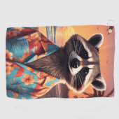 Serviette De Golf Raccoon Holiday (Horizontal)