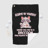 Serviette De Golf Raccoon Lover Always Be A Raccoon (En situation)