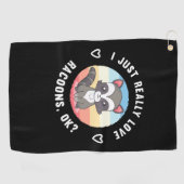 Serviette De Golf Raccoon Lover J'Aime Vraiment Les Raccoons (Horizontal)