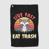 Serviette De Golf Raccoon Lover Live Fast Eat Trump (Devant)