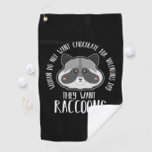 Serviette De Golf Raccoon Lover Raccoon For Valentines Day (En situation)