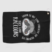 Serviette De Golf Raccoon Lover Raccoon For Valentines Day (Horizontal)