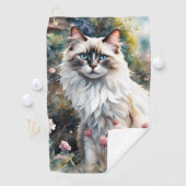 Serviette De Golf Ragdoll Chat en anglais Garden (En situation)