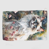 Serviette De Golf Ragdoll Chat en anglais Garden (Horizontal)