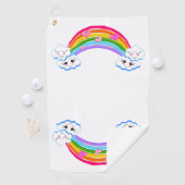 Serviette de golf Rainbow Clouds (En situation)