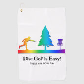 Serviette De Golf Rainbow Funny Disc Golf Putting Arbre obstacle (Devant)