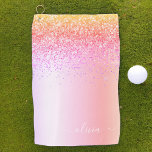 Serviette De Golf Rainbow Pastel Girly Parties scintillant Metal Nom<br><div class="desc">Arc-en-ciel Pastel Faux Foil Parties scintillant étincelante métallique brossé Monogramme Nom Golf Serviette. Cela rend le cadeau parfait pour 16 ans,  mariage,  douche nuptiale,  anniversaire,  baby shower ou bachelorette pour quelqu'un qui aime le luxe glam et les styles chic.</div>