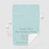 Serviette De Golf Rapa Nui Latitude & Longitude (En situation)