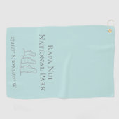 Serviette De Golf Rapa Nui Latitude & Longitude (Horizontal)