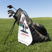 Serviette De Golf rapace de Noël Santa hat (Vert)