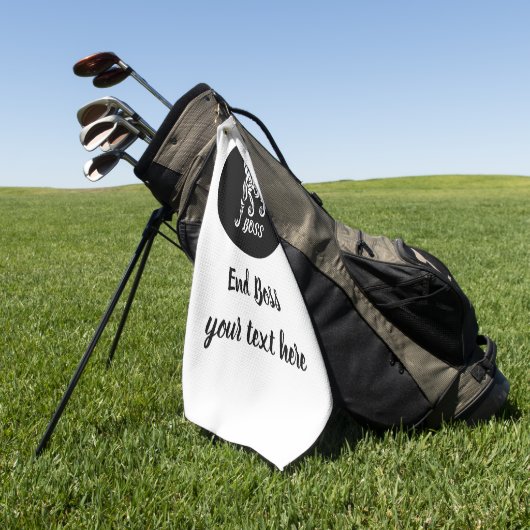 Serviette De Golf Rapateur fantôme blanc (Vert)