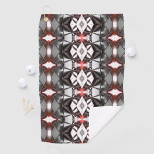 Serviette De Golf Rapport noir chromé à "ruby", formes virtuelles