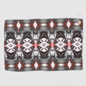 Serviette De Golf Rapport noir chromé à "ruby", formes virtuelles (Horizontal)
