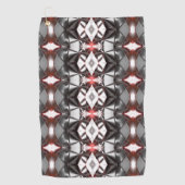 Serviette De Golf Rapport noir chromé à "ruby", formes virtuelles (Devant)