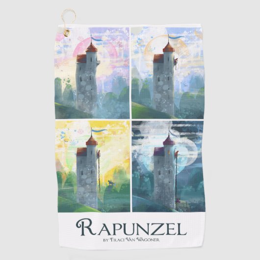 Serviette De Golf Rapunzel du matin à la nuit (Devant)