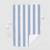 Serviette de golf rayée bleu et blanc (En situation)