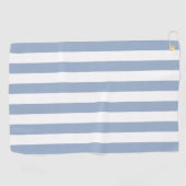 Serviette de golf rayée bleu et blanc (Horizontal)