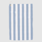 Serviette de golf rayée bleu et blanc (Devant)