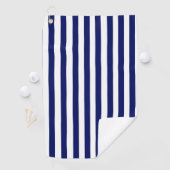 Serviette de golf rayée marine (En situation)