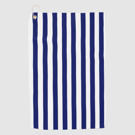 Serviette de golf rayée marine (Devant)