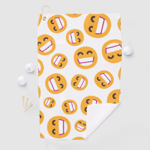Serviette De Golf Rayonnement Visage Souriant Yeux mignons Couleurs