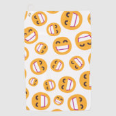 Serviette De Golf Rayonnement Visage Souriant Yeux mignons Couleurs  (Devant)