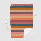 Serviette De Golf Rayures Aquarelle Coucher de Soleil (En situation)