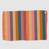 Serviette De Golf Rayures Aquarelle Coucher de Soleil (Horizontal)