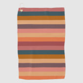 Serviette De Golf Rayures Aquarelle Coucher de Soleil (Devant)