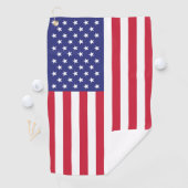 Serviette De Golf Rayures blanches rouges d'étoiles bleues des USA (En situation)