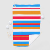 Serviette De Golf rayures colorées (En situation)