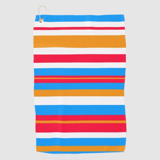 Serviette De Golf rayures colorées (Devant)