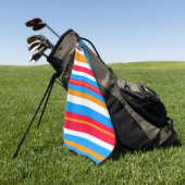 Serviette De Golf rayures colorées (Vert)