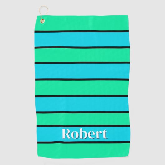 Serviette De Golf Rayures Dans Le Design (Devant)