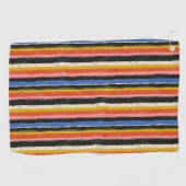 Serviette De Golf Rayures de golf rétro Sunset Racing (Horizontal)